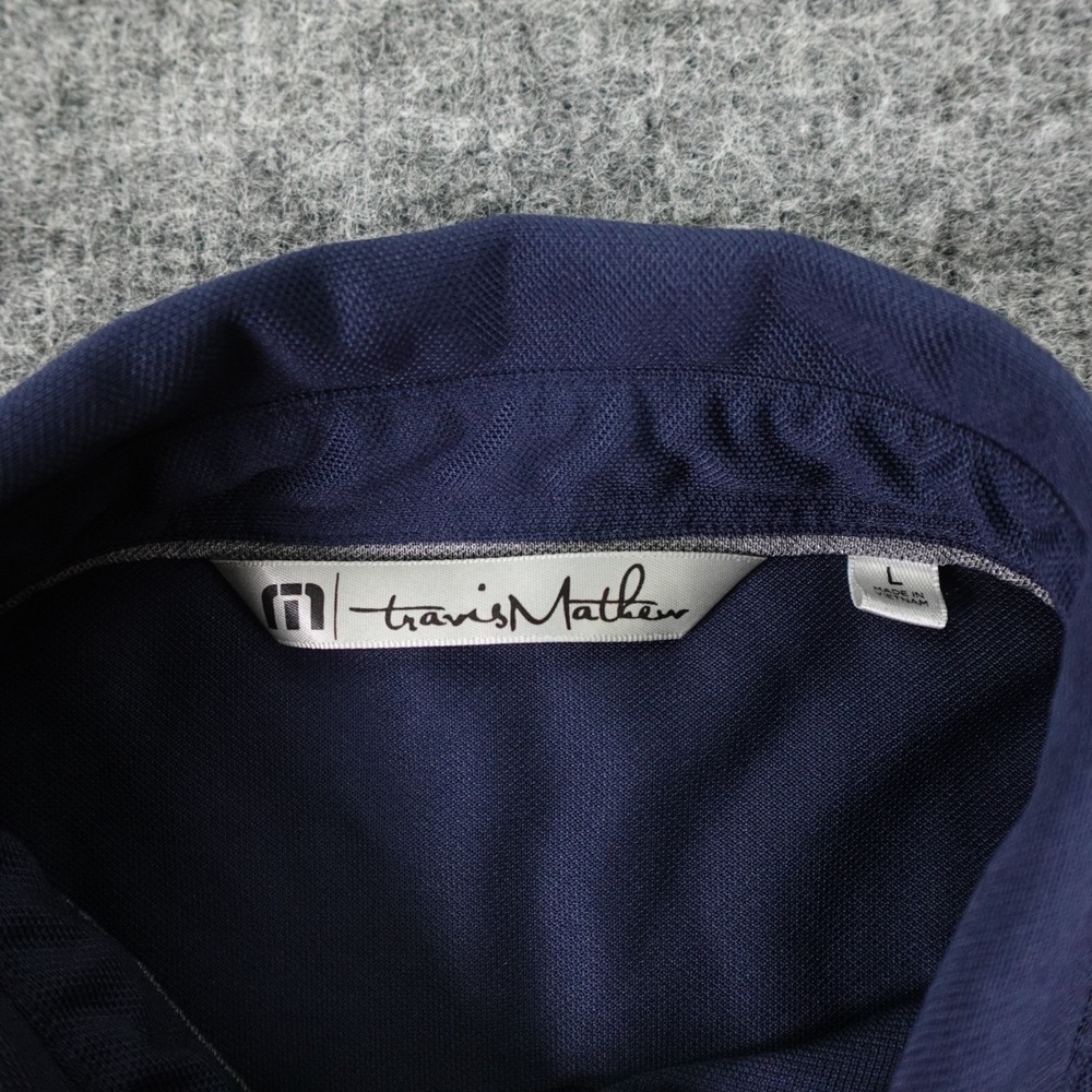 Peter Millar Polo Shirt Mens Large Blue Striped Band Lightweight Polyester Blend - Picture 3 of 9